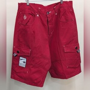 Vintage Eight732 Red Cargo Shorts